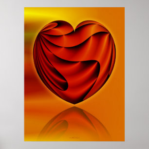 Abstract ART - hart van het leven Poster