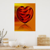Abstract ART - hart van het leven Poster (Keuken)