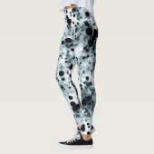 Abstract Art Inky Blue Polka Dot Storm Leggings (Links)