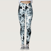 Abstract Art Inky Blue Polka Dot Storm Leggings (Voorkant)