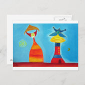 Abstract Art King Queen Art Briefkaart (Voorkant / Achterkant)