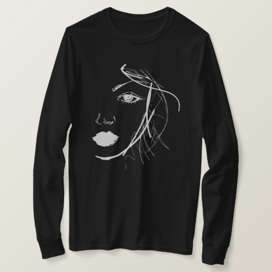 Abstract Art Lady Woman Face Gift Idea T-shirt (Design voorkant)