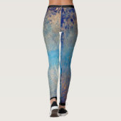 Abstract Art Leggings Blue Dog (Achterkant)