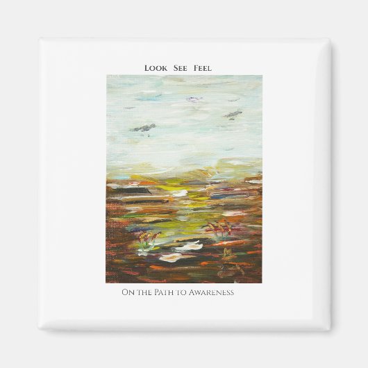 Abstract Art Magnet - “On the Path to Awareness” (Voorkant)