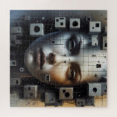Abstract Art Matrix meisje Legpuzzel (Horizontaal)