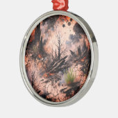 Abstract Art Metal Ornament voor Kerst (Links)