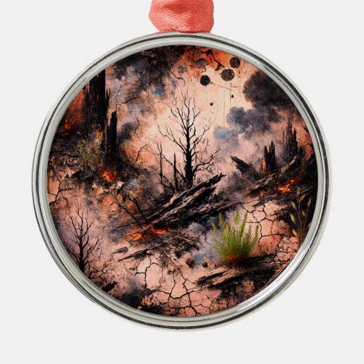 Abstract Art Metal Ornament voor Kerst (Voorkant)