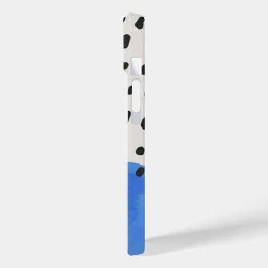 Abstract art minimal Monogram retro blue Case-Mate iPhone Case (Achterkant / Links)