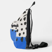Abstract art minimal Monogram retro blue Sling Bag (Rechts)