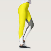 Abstract Art Minimalisme Grijs Geel Wit Leggings (Rechts)
