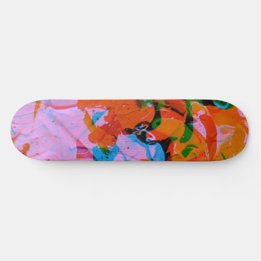 Abstract art mixed media acrilyc painting persoonlijk skateboard (Horizontaal)