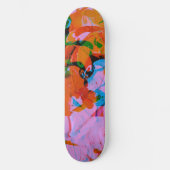 Abstract art mixed media acrilyc painting persoonlijk skateboard (Voorkant)