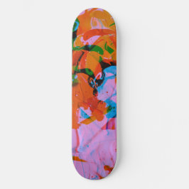 Abstract art mixed media acrilyc painting persoonlijk skateboard