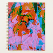 Abstract art mixed media acrilyc painting planner (Voorkant)