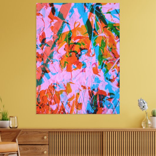 Abstract art mixed media  canvas afdruk (Insitu (Woonkamer))