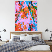 Abstract art mixed media canvas afdruk (Insitu (Slaapkamer))