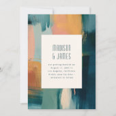 Abstract Art Modern Painting Unique Wedding Save The Date (Voorkant)