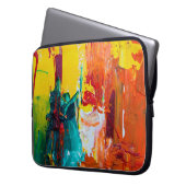 Abstract art on electronics bag laptop sleeve (Voorkant Links)