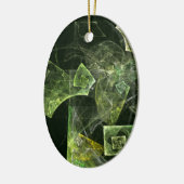 Abstract Art Oval Ornament met verdraaide balans (Links)