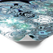 Abstract Art Poster Tweekleurig Blauw Glas (Hoek)