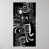 Abstract Art Poster Ultra Modern Black White 2 (Voorkant)