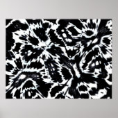 Abstract Art Poster Wild Over Black White (Voorkant)
