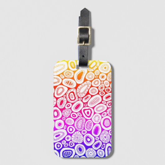 Abstract Art Random Blobby Shapes  Bagagelabel (Voorkant (verticaal))