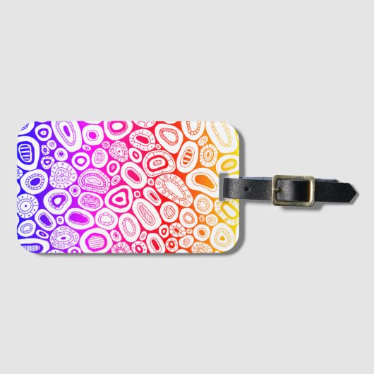 Abstract Art Random Blobby Shapes  Bagagelabel (Voorkant (horizontaal))