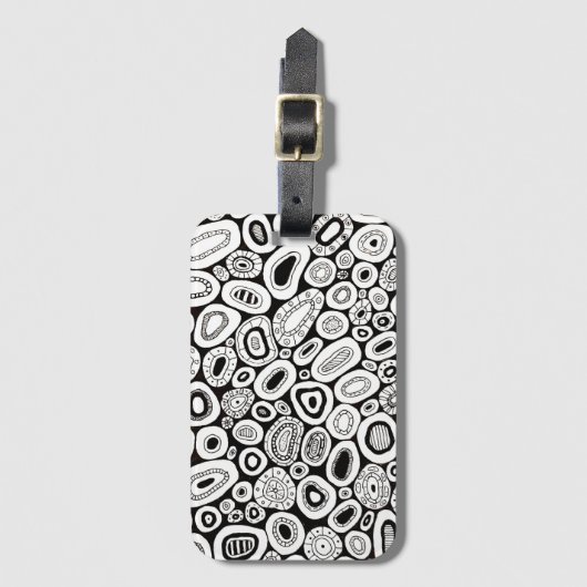 Abstract Art Random Blobby Shapes Bagagelabel (Voorkant (verticaal))