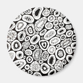 Abstract Art Random Blobby Shapes Magneet (Voorkant)