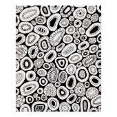 Abstract Art Random Blobby Shapes Perfect Poster (Voorkant)