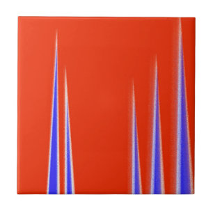Abstract Art Red Blue White-minimalisme Tegeltje