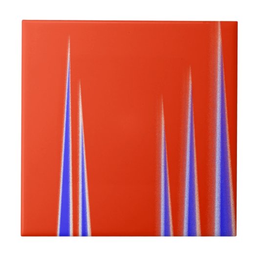 Abstract Art Red Blue White-minimalisme Tegeltje (Voorkant)