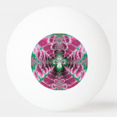Abstract Art Red Flower Pingpongbal (Achterkant)