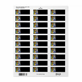 Abstract Art Return-adreslabel Etiket (Full Sheet)