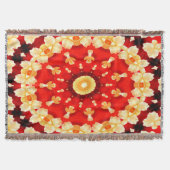 Abstract-art-rood en geel concentreerd ontwerp deken (Voorkant)