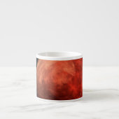 Abstract Art Rood Galaxy Espresso Kop (Voorkant)