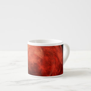 Abstract Art Rood Galaxy Espresso Kop