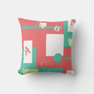 Abstract Art Roze Coral White Sierkussen