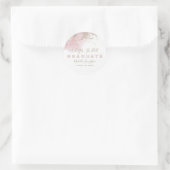 Abstract Art Roze & Goud Afstuderen Ronde Sticker (Tas)