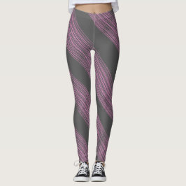 Abstract Art Roze Koraal Charcoal Grijs Leggings