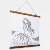 Abstract art simple sketch tapestry hangend wandkleed (Gebogen)