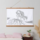 Abstract art simple sketch tapestry hangend wandkleed (Slaapkamer)