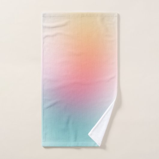 Abstract Art Sjabloon Rood Geel Blauw Groen Kleure Bad Handdoek (Handdoek)