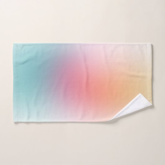 Abstract Art Sjabloon Rood Geel Blauw Groen Kleure Bad Handdoek (Handdoek)