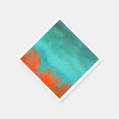 Abstract Art Sky Fire Lava Coral Turquoise Orange Servetten (Hoek)