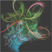 Abstract Art Space Flowers Sticker (Voorkant)