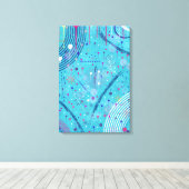 Abstract Art: Sparklers in the Sky Canvas Afdruk (Insitu (Houten vloer))