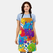 Abstract Art Splash Schort (Gedragen)