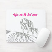 Abstract art stick figure mouse pad gift for mom muismat (Met muis)